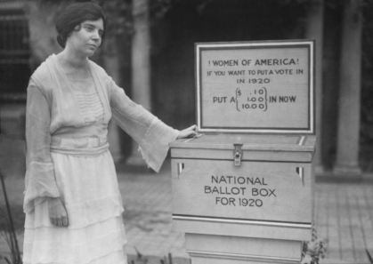 Alice Paul at the ballot box.